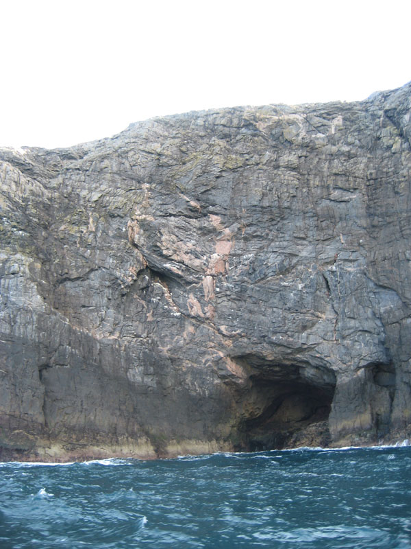 Cliff and cave close up